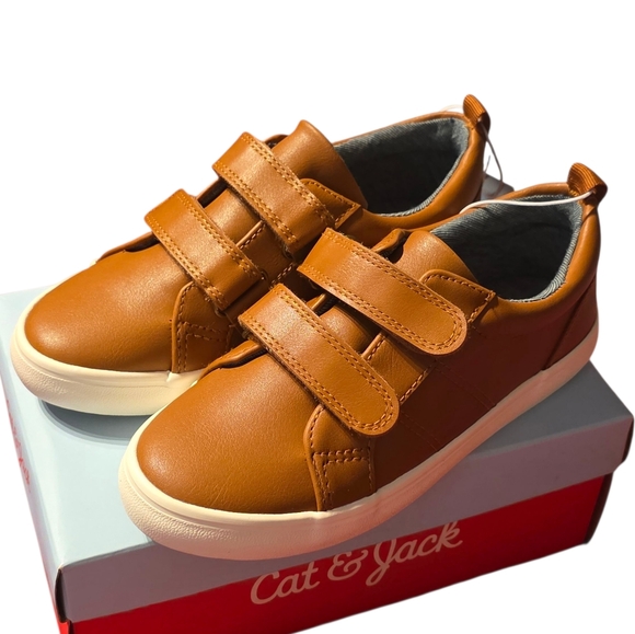 Cat & Jack Tan Kids Velcro Shoes -12 - Picture 2 of 4